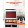 image:imageVEVOR Commercial Panini Grill 1800W Electric Sandwich Panini Maker Stainless Steel Sandwichs Press Grill with Handle and Temp Control 135x93 in Full Flat Enamel Plate for Hamburger Steak Bacon