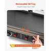 image:imageVEVOR Commercial Panini Grill 3600W Electric Sandwich Panini Maker Stainless Steel Double Sandwichs Press Grill with Handle and Temp Control 19x9 in Flat Enamel Plate for Hamburger Steak Bacon