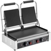 image:imageVEVOR Commercial Panini Grill 3600W Electric Sandwich Panini Maker Stainless Steel Double Sandwichs Press Grill with Handle and Temp Control 19x9 in Flat Enamel Plate for Hamburger Steak Bacon