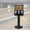 image:imageVEVOR Commercial Vending Machine Triple Compartment Candy Dispenser with Iron Stand Gumball and Candy Machine for Business Coin Operated Gumball Bank for Toy Capsules Bouncy Balls Candy Nut BlackBlack