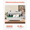 image:imageVEVOR Continuous Bag Band Sealing Machine 024047 in Seal Width Horizontal Band Sealer Machine with Ink Printing Temp amp Speed Adjustable Heat Sealing Machine for 0001003 in Plastic BagsStainless Steel