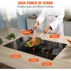 image:imageVEVOR Induction Cooktop 4 Burner 6600W Electric Countertop Burner Knob Control Builtin Stove Induction Cooktop with 12 Temperature Settings Glass Surface Auto ShutOff30in 5burnerstouch control
