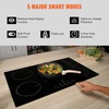 image:imageVEVOR Induction Cooktop 4 Burner 6600W Electric Countertop Burner Knob Control Builtin Stove Induction Cooktop with 12 Temperature Settings Glass Surface Auto ShutOff30in 5burnerstouch control