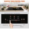 image:imageVEVOR Induction Cooktop 4 Burner 6600W Electric Countertop Burner Knob Control Builtin Stove Induction Cooktop with 12 Temperature Settings Glass Surface Auto ShutOff30in 5burnerstouch control
