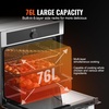 image:imageVEVOR Single Wall Oven 24 Electric Builtin Wall Oven with 16 Cooking Functions 268 CuFt Electric Wall Ovens with Timer 3150W 76L Large Capacity Ovens with Baking Rack and Tray for KitchenDigital Display