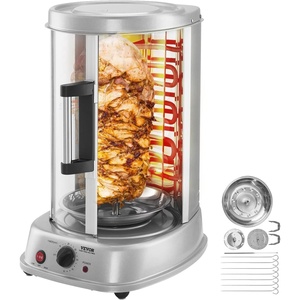 image:imageVEVOR Shawarma Grill Machine 13 lbs Capacity Chicken Shawarma Cooker Machine with 2 Burners Gas Vertical Broiler Gyro Rotisserie Oven Doner Kebab Machine for Home Restaurant Kitchen PartiesElectric 115L