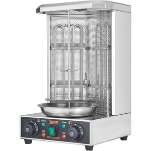 image:imageVEVOR Shawarma Grill Machine 13 lbs Capacity Chicken Shawarma Cooker Machine with 2 Burners Gas Vertical Broiler Gyro Rotisserie Oven Doner Kebab Machine for Home Restaurant Kitchen PartiesElectric 13lbs