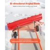 image:imageVEVOR 38inch Snow Pusher Shovel with Wheels BiDirectional Heavy Duty Wheeled Push Snow Shovel for Driveway and Sidewalks with Angeled BladeRed