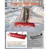 image:imageVEVOR 38inch Snow Pusher Shovel with Wheels BiDirectional Heavy Duty Wheeled Push Snow Shovel for Driveway and Sidewalks with Angeled BladeRed