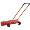 image:imageVEVOR 38inch Snow Pusher Shovel with Wheels BiDirectional Heavy Duty Wheeled Push Snow Shovel for Driveway and Sidewalks with Angeled BladeRed