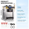 image:imageVEVOR Commercial Ice Cream Maker 2230LH Yield Countertop Soft Serve Machine with 2x6L Hopper 2L Cylinder LCD Panel Puffing Shortage Alarm Frozen Yogurt Maker for Restaurant Snack Bar SilveSilver