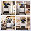 image:imageVEVOR Commercial Ice Cream Maker 2230LH Yield Countertop Soft Serve Machine with 2x6L Hopper 2L Cylinder LCD Panel Puffing Shortage Alarm Frozen Yogurt Maker for Restaurant Snack Bar SilveSilver