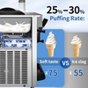 image:imageVEVOR Commercial Ice Cream Maker 2230LH Yield Countertop Soft Serve Machine with 2x6L Hopper 2L Cylinder LCD Panel Puffing Shortage Alarm Frozen Yogurt Maker for Restaurant Snack Bar SilveSilver