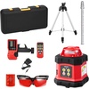 image:imageVEVOR Rotary Laser Level Kit 2000ft 360Degree Self Leveling Green Horizontal Laser Transitwith TripodReceiverRemote Control Scale Toolcase IP66 Rating Waterproof 080in100ft for ConstructionRed
