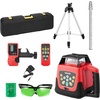 image:imageVEVOR Rotary Laser Level Kit 2000ft 360Degree Self Leveling Green Horizontal Laser Transitwith TripodReceiverRemote Control Scale Toolcase IP66 Rating Waterproof 080in100ft for ConstructionGreen