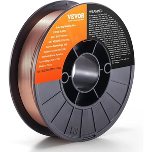 image:imageVEVOR Solid MIG Welding Wire ER70S6 0035inch 11LBS with Low Splatter and High Levels of Deoxidizers for All Position Gas WeldingER70S6 0035inch 11LBS