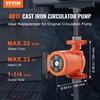 image:imageVEVOR 009BF5J Cast Iron Recirculating Pump 17 GPM Hot Water Circulation Pump 34 NPT Flange 3Speed Circulator Pump Quiet Operation Circulator for Floor HeatingHome Water Heater System33 ft  33 GPM