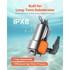 image:imageVEVOR 1 HP Submersible Sump Pump 5500 GPH Stainless Steel Submersible Sewage Dirty Clean Water Pump with Automatic Float Switch Long Cord 30 ft Max Lift for Pools Garden Pond Flooded Areas068HP  4000 GPH  30 Ft
