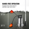image:imageVEVOR 1 HP Submersible Sump Pump 5500 GPH Stainless Steel Submersible Sewage Dirty Clean Water Pump with Automatic Float Switch Long Cord 30 ft Max Lift for Pools Garden Pond Flooded Areas10 HP  4020 GPH  26 Ft