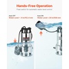 image:imageVEVOR 1 HP Submersible Sump Pump 5500 GPH Stainless Steel Submersible Sewage Dirty Clean Water Pump with Automatic Float Switch Long Cord 30 ft Max Lift for Pools Garden Pond Flooded Areas10 HP  5500 GPH  30 Ft