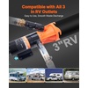 image:imageVEVOR 12V RV Macerator Pump 12GPM Portable RV Waste Pump Quick Release Sewage Pumps with Garden Hose amp Clamps 7ft Power Cord 10ft Lift Automatic Manual Crushing Function for Boat Camper MarineBlack