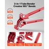 image:imageVEVOR 316 Brake Line Repair Kit 45 Single Brake Line Flaring Tool Kit 25FT CopperCoated Brake Line with 20 Fittings amp 2 Unions 3in1 Tube Bender 14 516 38 Tube Cutter Included31658