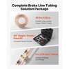 image:imageVEVOR 316 Brake Line Repair Kit 45 Single Brake Line Flaring Tool Kit 25FT CopperCoated Brake Line with 20 Fittings amp 2 Unions 3in1 Tube Bender 14 516 38 Tube Cutter Included31612