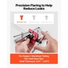 image:imageVEVOR 316 Brake Line Repair Kit 45 Single Brake Line Flaring Tool Kit 25FT CopperCoated Brake Line with 20 Fittings amp 2 Unions 3in1 Tube Bender 14 516 38 Tube Cutter Included31658