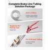 image:imageVEVOR 316 Brake Line Repair Kit 45 Single Brake Line Flaring Tool Kit 25FT CopperCoated Brake Line with 20 Fittings amp 2 Unions 3in1 Tube Bender 14 516 38 Tube Cutter Included31658
