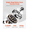 image:imageVEVOR 4 CFM AC Vacuum Pump and Gauge Set 13 HP Single Stage Rotary Vane HVAC Air Vacuum Pump AC Refrigerant Manifold Gauge Kit with Leak Detector Carry Bag for R134a R22 R410a Refrigerants35CFM R134a Compatible