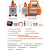 image:imageVEVOR 4 CFM AC Vacuum Pump and Gauge Set 13 HP Single Stage Rotary Vane HVAC Air Vacuum Pump AC Refrigerant Manifold Gauge Kit with Leak Detector Carry Bag for R134a R22 R410a Refrigerants40 CFM With Leak Detector