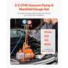 image:imageVEVOR 4 CFM AC Vacuum Pump and Gauge Set 13 HP Single Stage Rotary Vane HVAC Air Vacuum Pump AC Refrigerant Manifold Gauge Kit with Leak Detector Carry Bag for R134a R22 R410a Refrigerants35CFM R134a Compatible