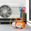 image:imageVEVOR 4 CFM AC Vacuum Pump and Gauge Set 13 HP Single Stage Rotary Vane HVAC Air Vacuum Pump AC Refrigerant Manifold Gauge Kit with Leak Detector Carry Bag for R134a R22 R410a Refrigerants35CFM R410A R134A Compatible