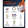 image:imageVEVOR 4 CFM AC Vacuum Pump and Gauge Set 13 HP Single Stage Rotary Vane HVAC Air Vacuum Pump AC Refrigerant Manifold Gauge Kit with Leak Detector Carry Bag for R134a R22 R410a Refrigerants40 CFM With Leak Detector