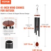 image:imageVEVOR 50 Deep Tone Wind Chimes for Outside  Large Memorial Wind Chimes Sympathy Gifts for Loss of Loved One Mother Father Outdoor Decor for Garden Patio Yard Soothing Melodic TonesBlack
