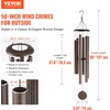 image:imageVEVOR 50 Deep Tone Wind Chimes for Outside  Large Memorial Wind Chimes Sympathy Gifts for Loss of Loved One Mother Father Outdoor Decor for Garden Patio Yard Soothing Melodic TonesCopper Vein