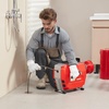 image:imageVEVOR 66FT x 58 Inch Drain Cleaner Machine 250W Electric Sewer Snake Auger Manual Feed  with 7 Cutters 2 Steel Cables 66 x 58 and 15 x 38amp CWCCW Control for 16 to 4 PipesRed