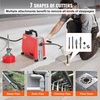 image:imageVEVOR 66FT x 58 Inch Drain Cleaner Machine 250W Electric Sewer Snake Auger Manual Feed  with 7 Cutters 2 Steel Cables 66 x 58 and 15 x 38amp CWCCW Control for 16 to 4 PipesRed