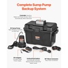 image:imageVEVOR Basement Emergency BackUp Sump Pump 2000GPH 017 HP Backup Sump Pump System with 15V Adapter Float Switch 24HouraDay Monitoring Controller Alerts and Charger Black