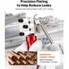 image:imageVEVOR Brake Line Flaring Tool Kit 45 Single amp Double Flare Tool for 316 14 Copper Tubing  with 2 Forming Dies Deburring Tool amp Toolbox for Automotive Brake Hydraulic Line Repair