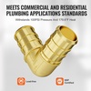 image:imageVEVOR Brass Pipe Fittings ClampstyleStraightThrough12 50PCSElbow