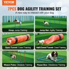 image:imageVEVOR Dog Agility Course Backyard Set 13pcs Agility Training Equipment for Dogs 2 Tunnels with SandbagsAdjustable HurdlesWeave PolesJump RingPause Box Puppy Obstacle Course Kit with Storage Bag13 Pcs Upgraded Set