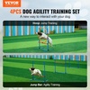 image:imageVEVOR Dog Agility Course Backyard Set 13pcs Agility Training Equipment for Dogs 2 Tunnels with SandbagsAdjustable HurdlesWeave PolesJump RingPause Box Puppy Obstacle Course Kit with Storage Bag4 Pcs Dog Hurdles