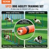 image:imageVEVOR Dog Agility Course Backyard Set 13pcs Agility Training Equipment for Dogs 2 Tunnels with SandbagsAdjustable HurdlesWeave PolesJump RingPause Box Puppy Obstacle Course Kit with Storage Bag8 Pcs Set