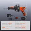 image:imageVEVOR Drain Auger 25Ft Plumbing Snake Auto Feed Plumbers Snake with Drill Attachment Pipe Snake Drain Clog Remover for Kitchen Bathroom Shower Sink with Protective Hose and GlovesElectric AutoFeed