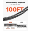 image:imageVEVOR Drain Cleaner Machine 100 FT x 38 Inch Auto Feed Sewer Snake Auger Portable Drain Cleaning Machine with Climbing Wheels Adjustable Drum 8 Cutters amp Foot Switch for 2 to 4 Pipes100 FT x 38