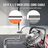 image:imageVEVOR Drain Cleaner Machine 100 FT x 38 Inch Auto Feed Sewer Snake Auger Portable Drain Cleaning Machine with Climbing Wheels Adjustable Drum 8 Cutters amp Foot Switch for 2 to 4 Pipes50 FT x 12 Manual Feed
