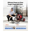 image:imageVEVOR Drain Cleaner Machine 100 FT x 38 Inch Auto Feed Sewer Snake Auger Portable Drain Cleaning Machine with Climbing Wheels Adjustable Drum 8 Cutters amp Foot Switch for 2 to 4 Pipes100 FT x 12