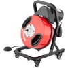 image:imageVEVOR Drain Cleaner Machine 100 FT x 38 Inch Auto Feed Sewer Snake Auger Portable Drain Cleaning Machine with Climbing Wheels Adjustable Drum 8 Cutters amp Foot Switch for 2 to 4 Pipes50 FT x 12 Manual Feed