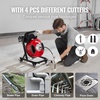 image:imageVEVOR Drain Cleaner Machine 100 FT x 38 Inch Auto Feed Sewer Snake Auger Portable Drain Cleaning Machine with Climbing Wheels Adjustable Drum 8 Cutters amp Foot Switch for 2 to 4 Pipes50 FT x 12 Manual Feed